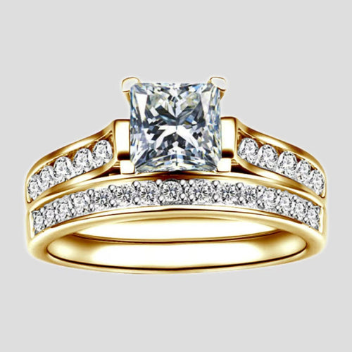 Bague en Zircon Dorée
