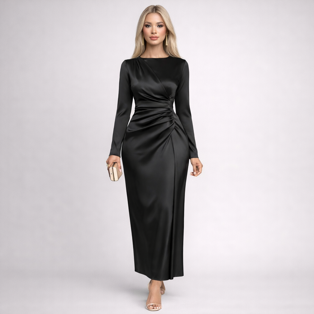 Robe Unicolore Satin