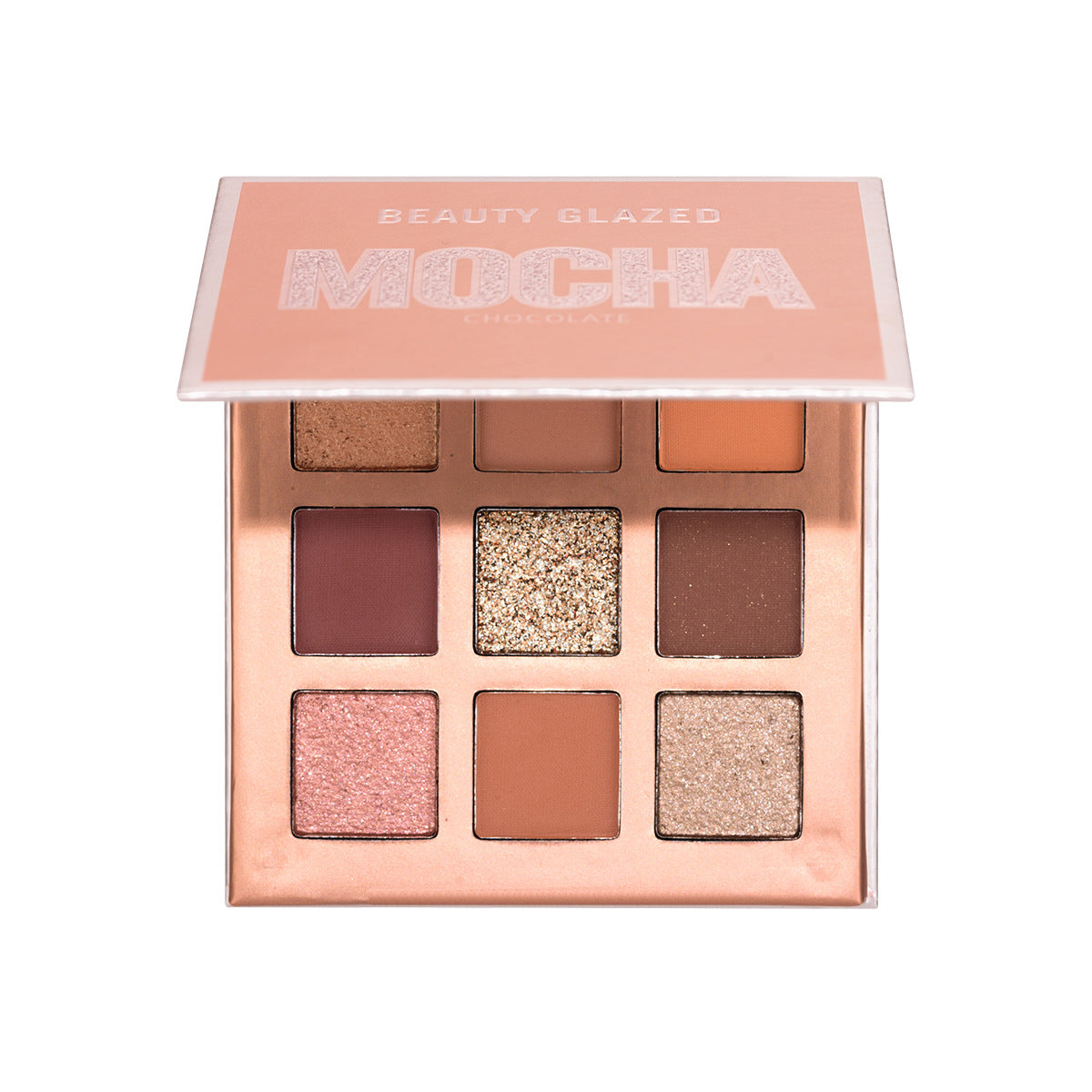 Beauty Glazed – Palette de Fards à Paupières Chocolat Mocha (9 Couleurs, Mat & Nacré)